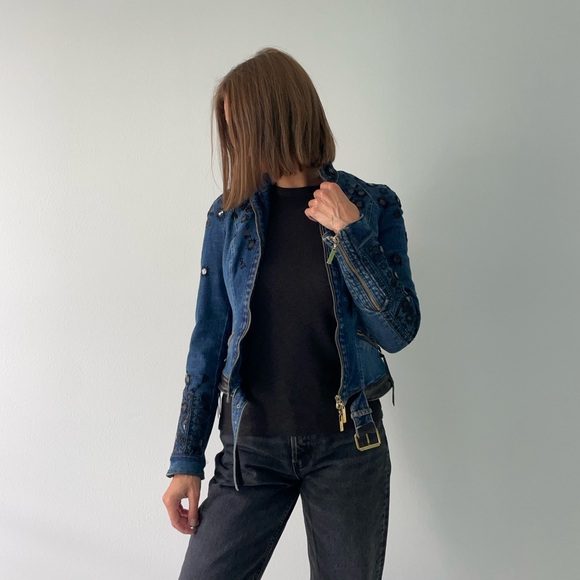 Vintage Rare Roberto Cavalli Denim jacket XS - Picture 10 of 14